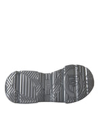 Dolce & Gabbana Silver Iridescent DAYMASTER Leather Sneakers Shoes