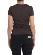 Dolce &amp; Gabbana Brown Crewneck 2017 Motive Print T-shirt