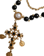 Dolce &amp; Gabbana White Cotton Necklace Short Sleeves T-shirt