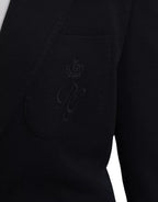 Dolce &amp; Gabbana Blue Wool Notch Single Breasted Coat Blazer