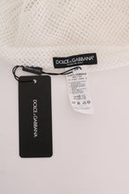 Dolce &amp; Gabbana White Net Tank Transparent Top