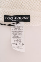 Dolce &amp; Gabbana White Net Tank Transparent Top
