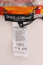 Dolce &amp; Gabbana Orange Print Crystal-Embellished Blouse