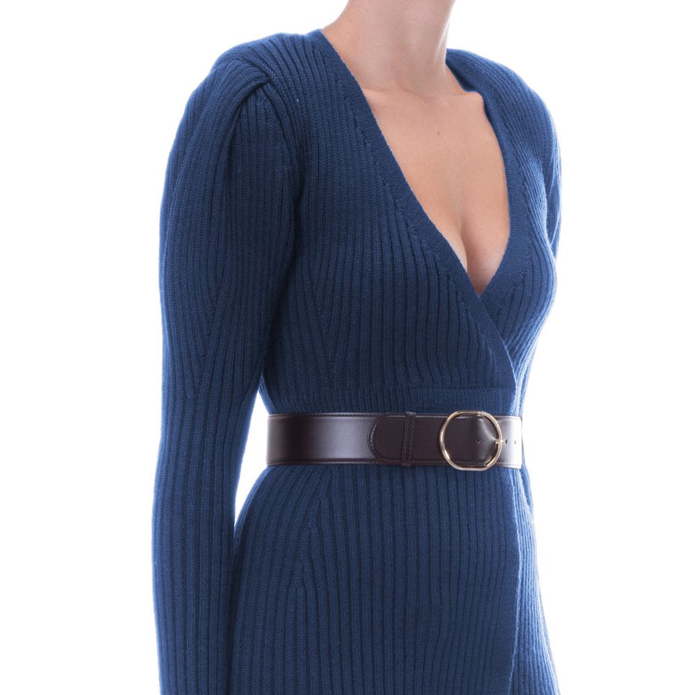 Elisabetta Franchi Blue Wool Women's Dress