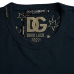 Dolce &amp; Gabbana Dark Blue Cotton Round Neck Short Sleeves T-shirt