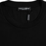 Dolce &amp; Gabbana Black Cotton Round Neck Short Sleeves T-shirt