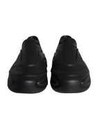 Dolce &amp; Gabbana Black Foiled Rubber Toy Low Top Sneakers Shoes