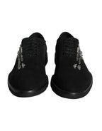 Dolce &amp; Gabbana Black Suede Sicily Lace Up Formal Shoes