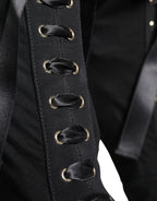 Dolce &amp; Gabbana Black Jersey Stretch Ankle Booties Shoes