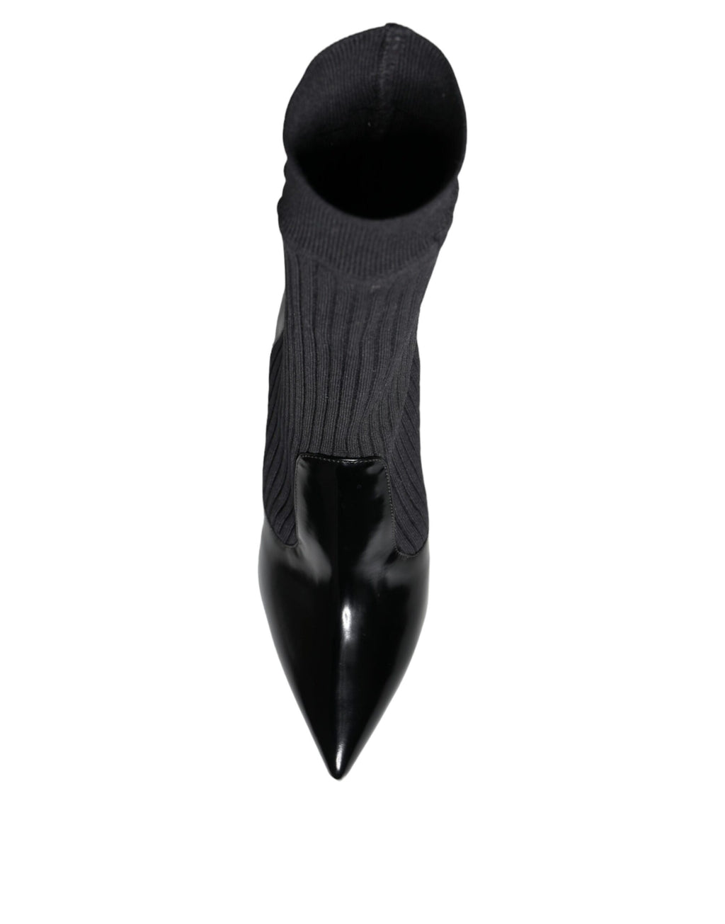 Dolce &amp; Gabbana Black Stretch Stilettos Booties Socks Shoes