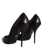 Dolce &amp; Gabbana Multicolor Exotic Leather Heels Pumps Shoes