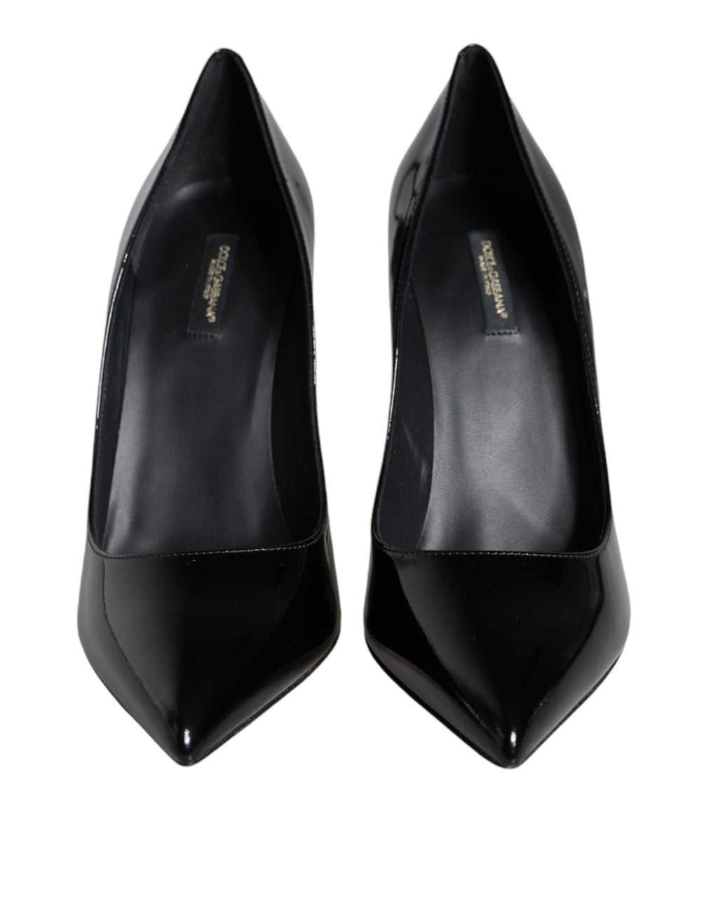 Dolce &amp; Gabbana Black Patent Leather Bellucci Pumps Heels Shoes