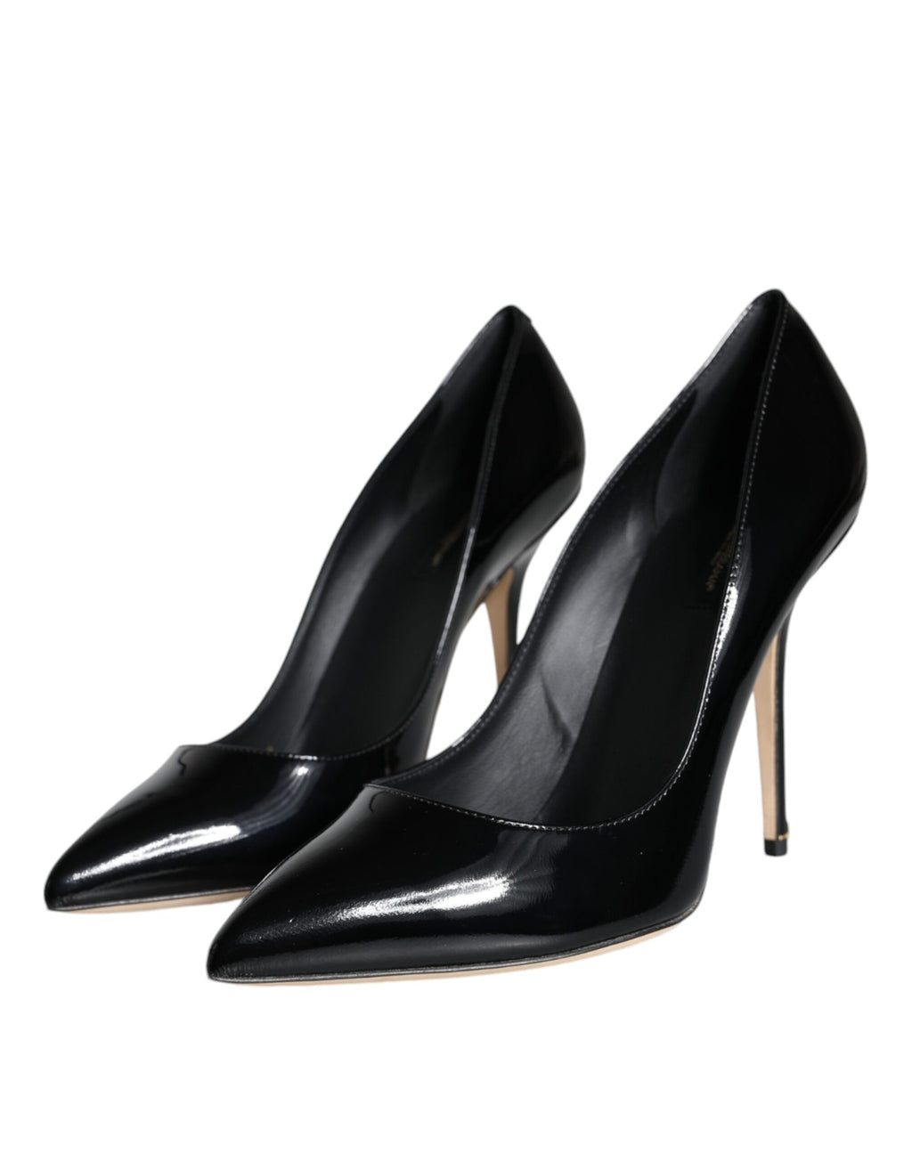 Dolce &amp; Gabbana Black Patent Leather Bellucci Pumps Heels Shoes