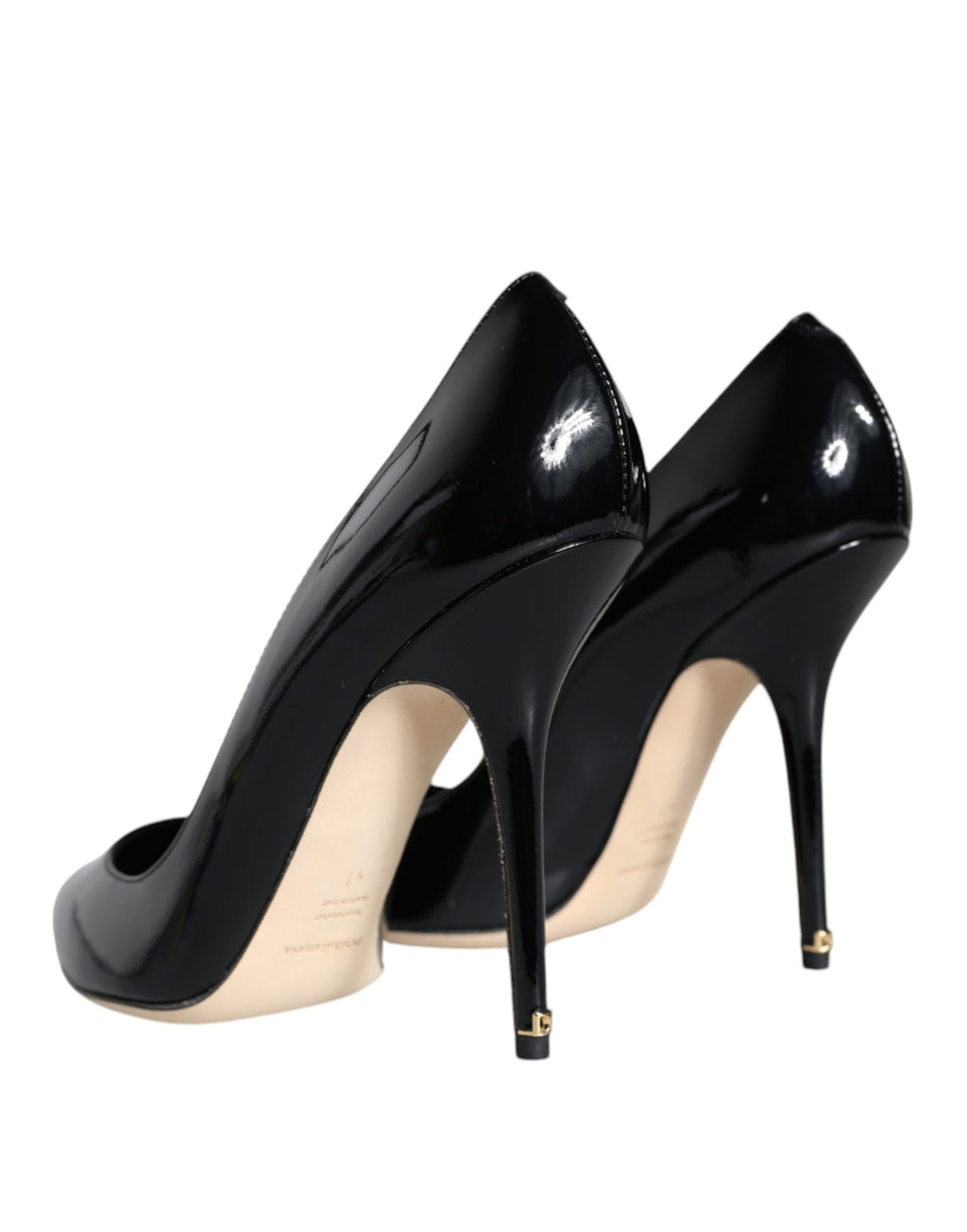 Dolce &amp; Gabbana Black Patent Leather Bellucci Pumps Heels Shoes