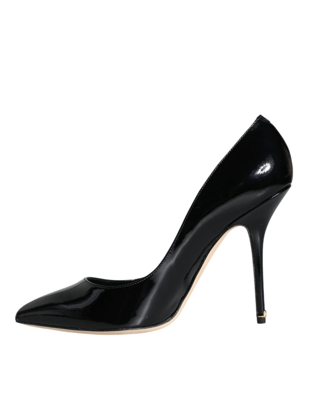 Dolce &amp; Gabbana Black Patent Leather Bellucci Pumps Heels Shoes