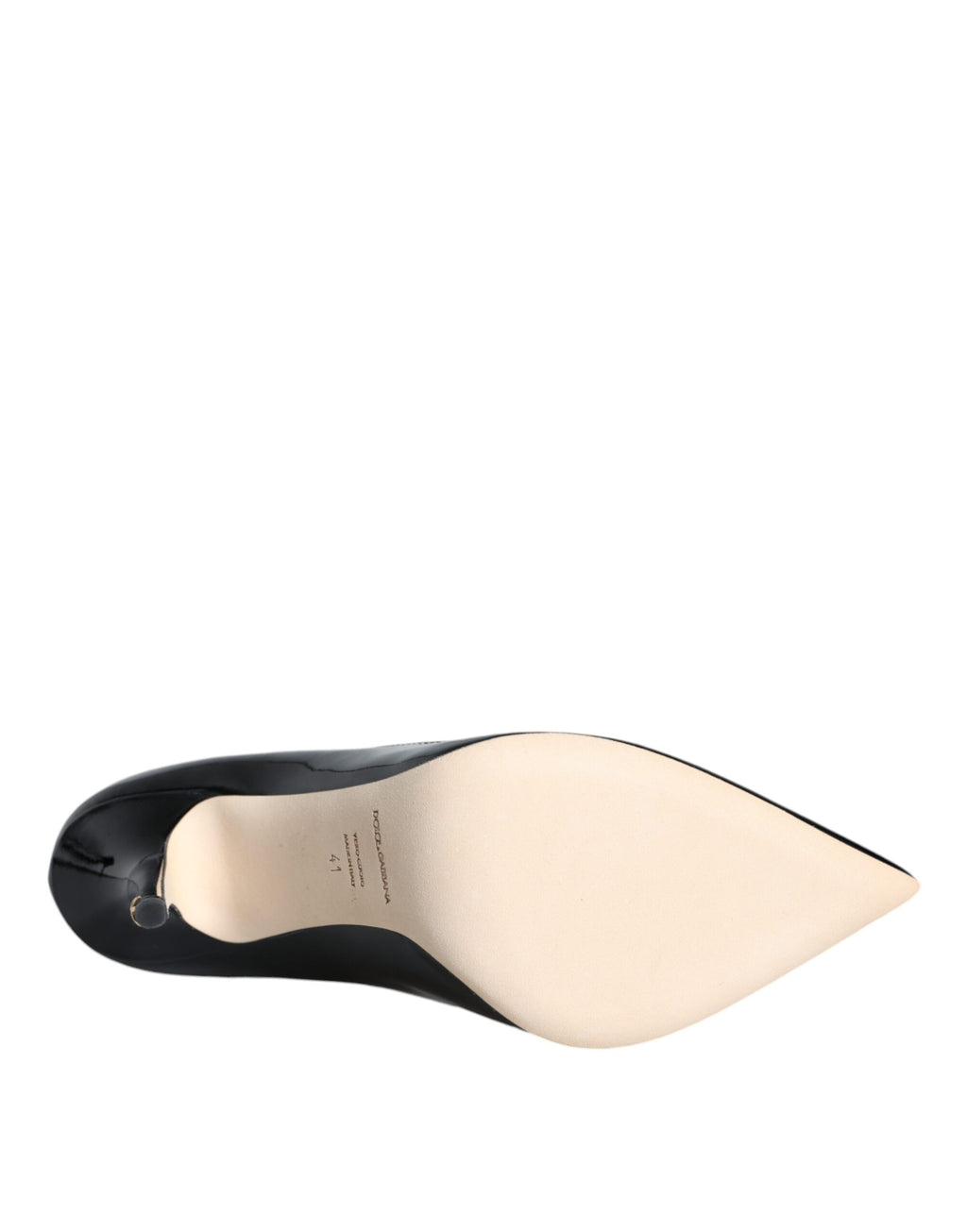 Dolce &amp; Gabbana Black Patent Leather Bellucci Pumps Heels Shoes