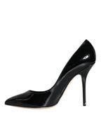 Dolce &amp; Gabbana Black Patent Leather Bellucci Pumps Heels Shoes