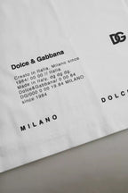 Dolce &amp; Gabbana White Red Lips Print Cotton Men T-shirt