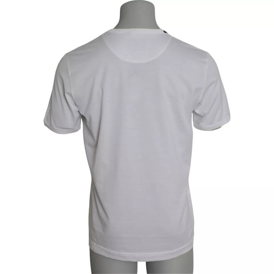 Dolce &amp; Gabbana White Cotton Round Neck Short Sleeves T-shirt