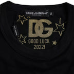 Dolce &amp; Gabbana Black Cotton Round Neck Short Sleeves Men T-shirt