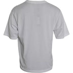 Dolce &amp; Gabbana White Cotton Round Neck Short Sleeve T-shirt