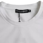 Dolce &amp; Gabbana White Cotton Round Neck Short Sleeve T-shirt