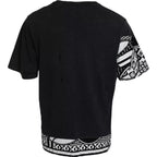 Dolce &amp; Gabbana Black Graphic Printed Cotton Short Sleeves T-shirt