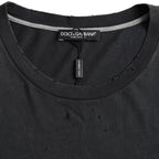 Dolce &amp; Gabbana Black Graphic Printed Cotton Short Sleeves T-shirt