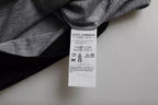 Dolce &amp; Gabbana Black White Jazz Print Cotton Short Sleeves T-shirt