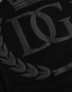 Dolce &amp; Gabbana Black Logo Embossed Cotton Crew Neck T-shirt