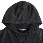 Dolce &amp; Gabbana Black Cotton Hooded Short Sleeves Cropped T-shirt