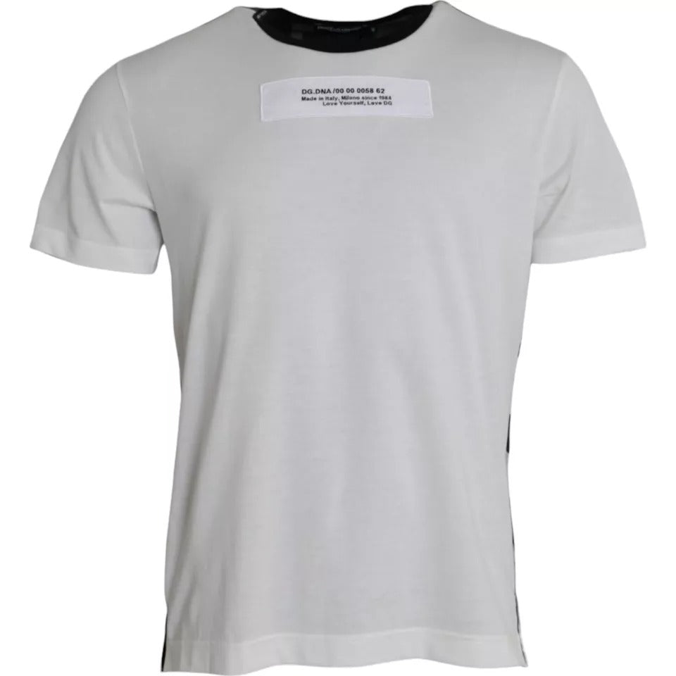 Dolce &amp; Gabbana Black White Camouflage Round Neck T-shirt