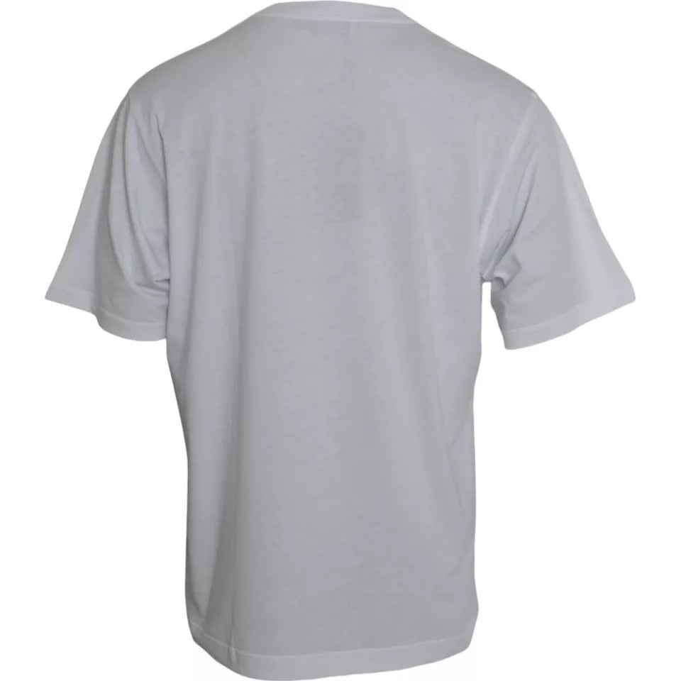 Dolce &amp; Gabbana White Logo Round Neck Short Sleeves T-shirt
