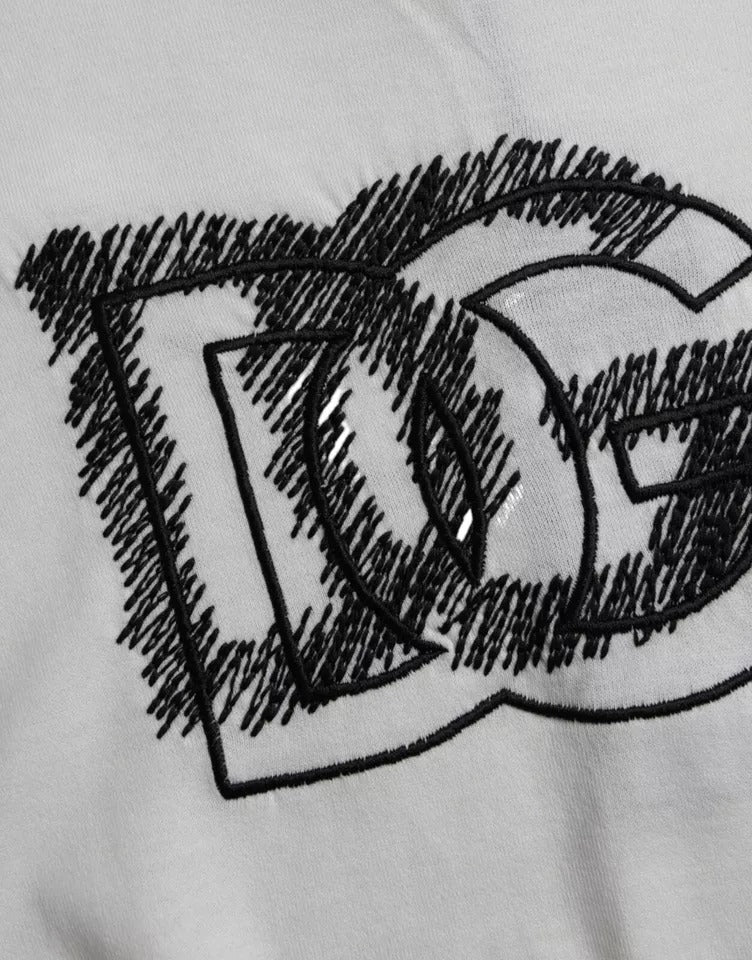 Dolce &amp; Gabbana White Logo Round Neck Short Sleeves T-shirt