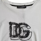 Dolce &amp; Gabbana White Logo Round Neck Short Sleeves T-shirt