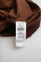 Dolce &amp; Gabbana Brown Color Splash Cotton Crew Neck T-shirt