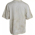 Dolce &amp; Gabbana Off White Logo Cotton Crew Neck T-shirt