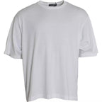 Dolce &amp; Gabbana White Cotton Round Neck Short Sleeve T-shirt