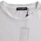 Dolce &amp; Gabbana White Cotton Round Neck Short Sleeve T-shirt