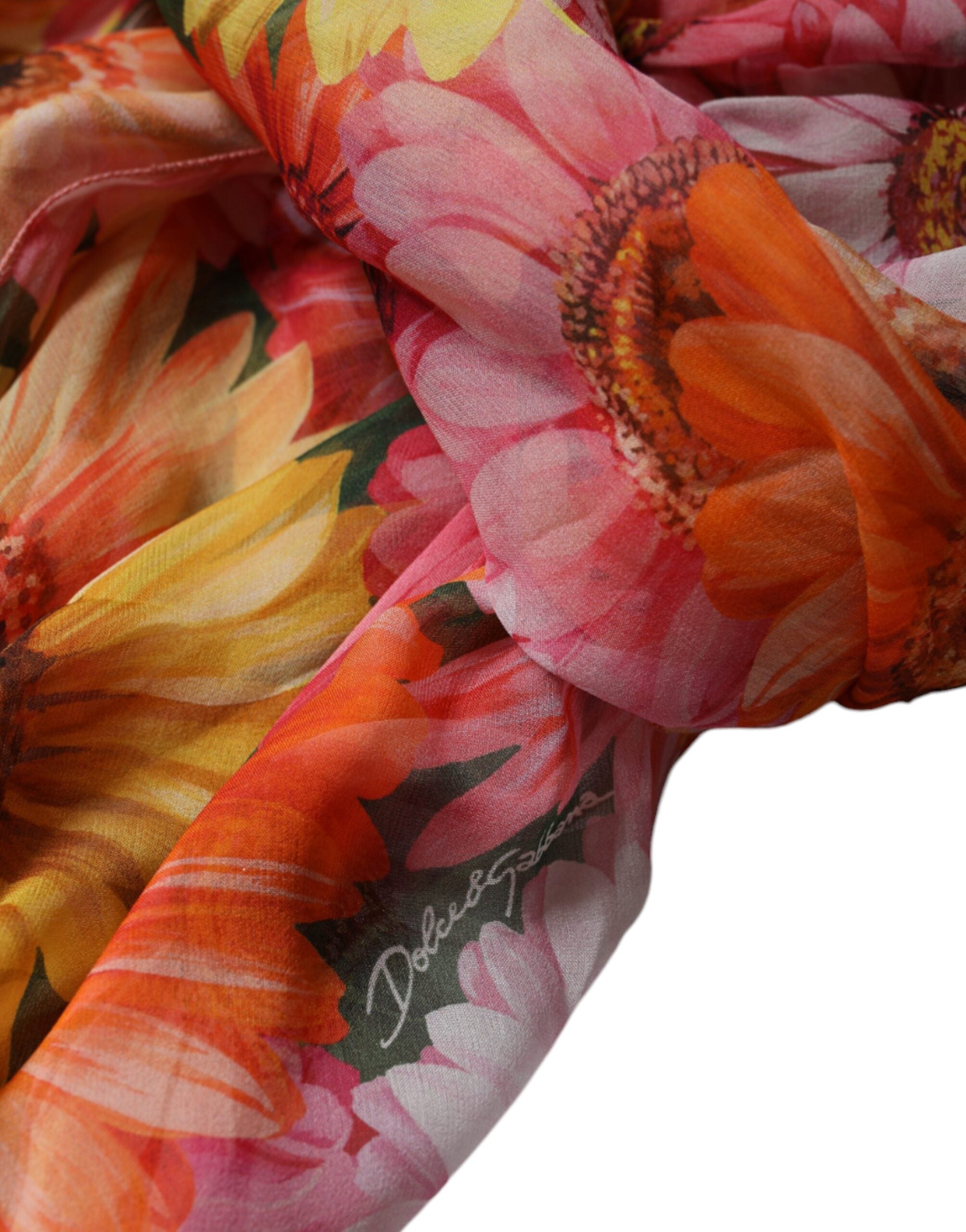 Dolce &amp; Gabbana Multicolor Floral Sleeveless V-neck Midi Dress