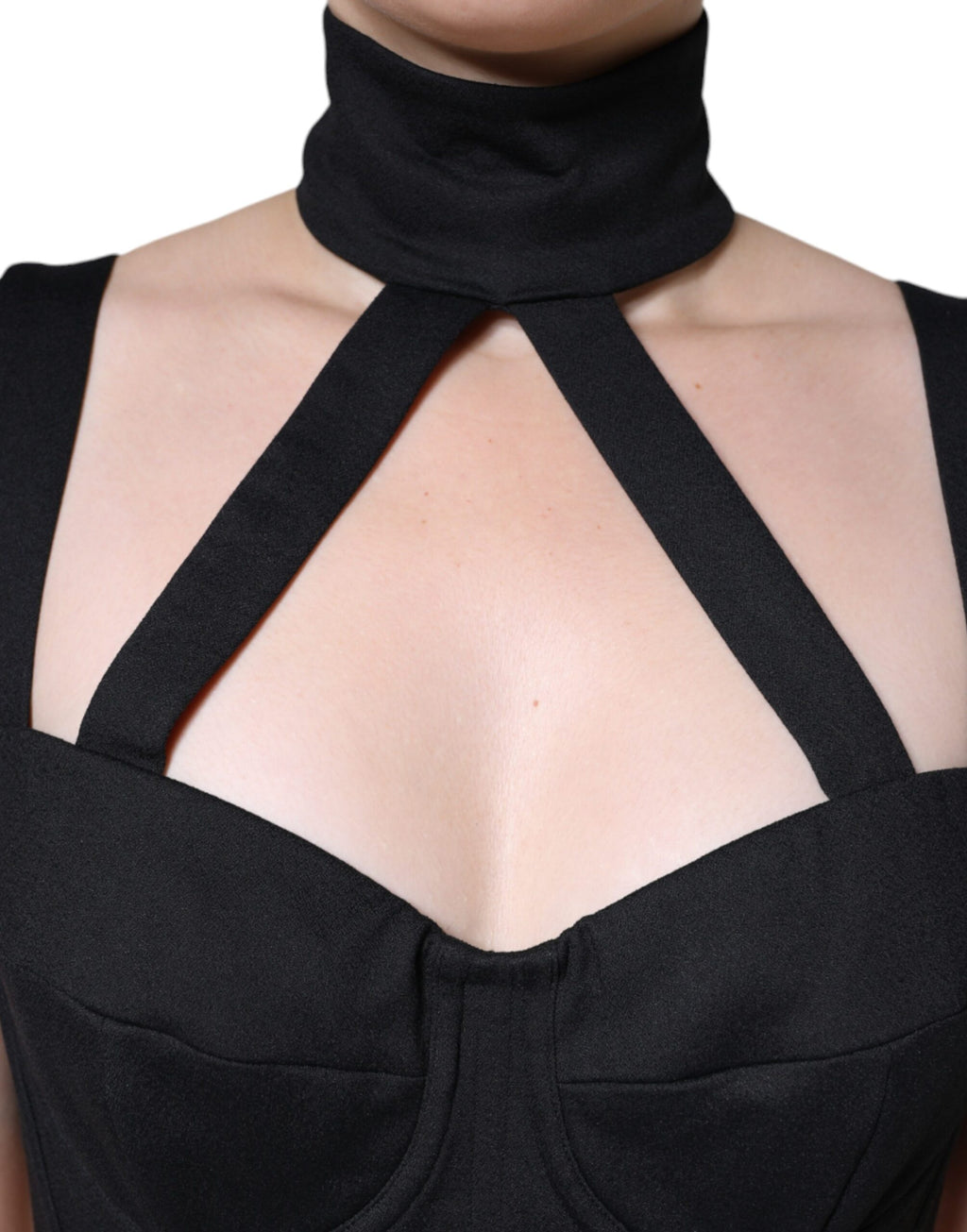 Dolce &amp; Gabbana Black Cut Out Sleeveless Bodycon Mini Dress