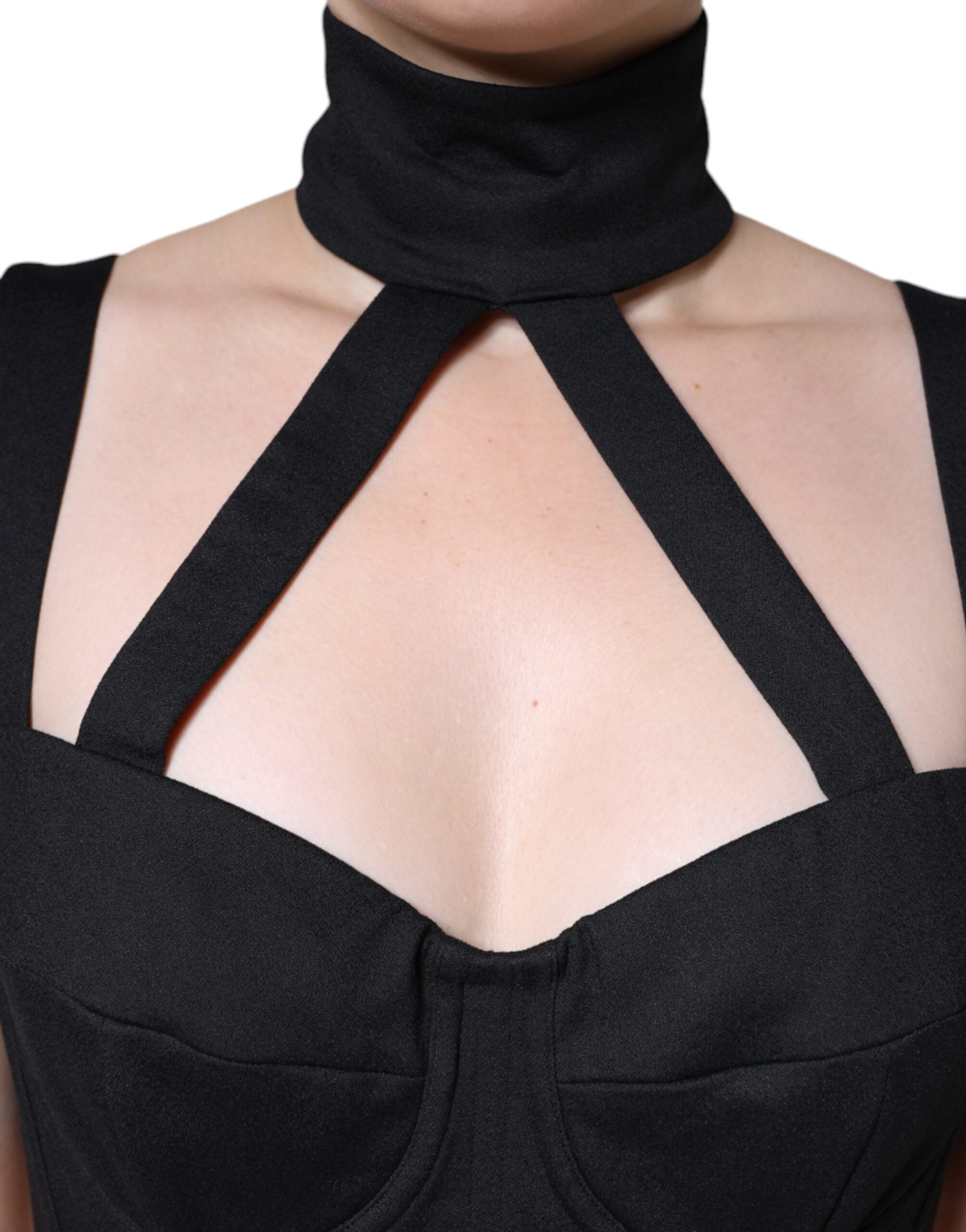 Dolce &amp; Gabbana Black Cut Out Sleeveless Bodycon Mini Dress