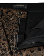 Dolce &amp; Gabbana Brown Leopard Cotton Skinny Denim Jeans