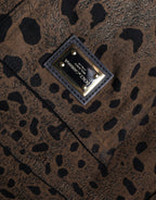 Dolce &amp; Gabbana Brown Leopard Cotton Skinny Denim Jeans