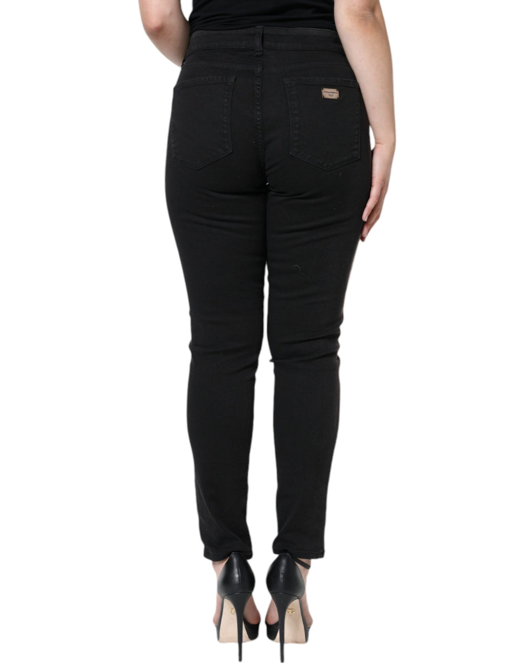Dolce &amp; Gabbana Black Cotton Stretch Skinny Denim Jeans