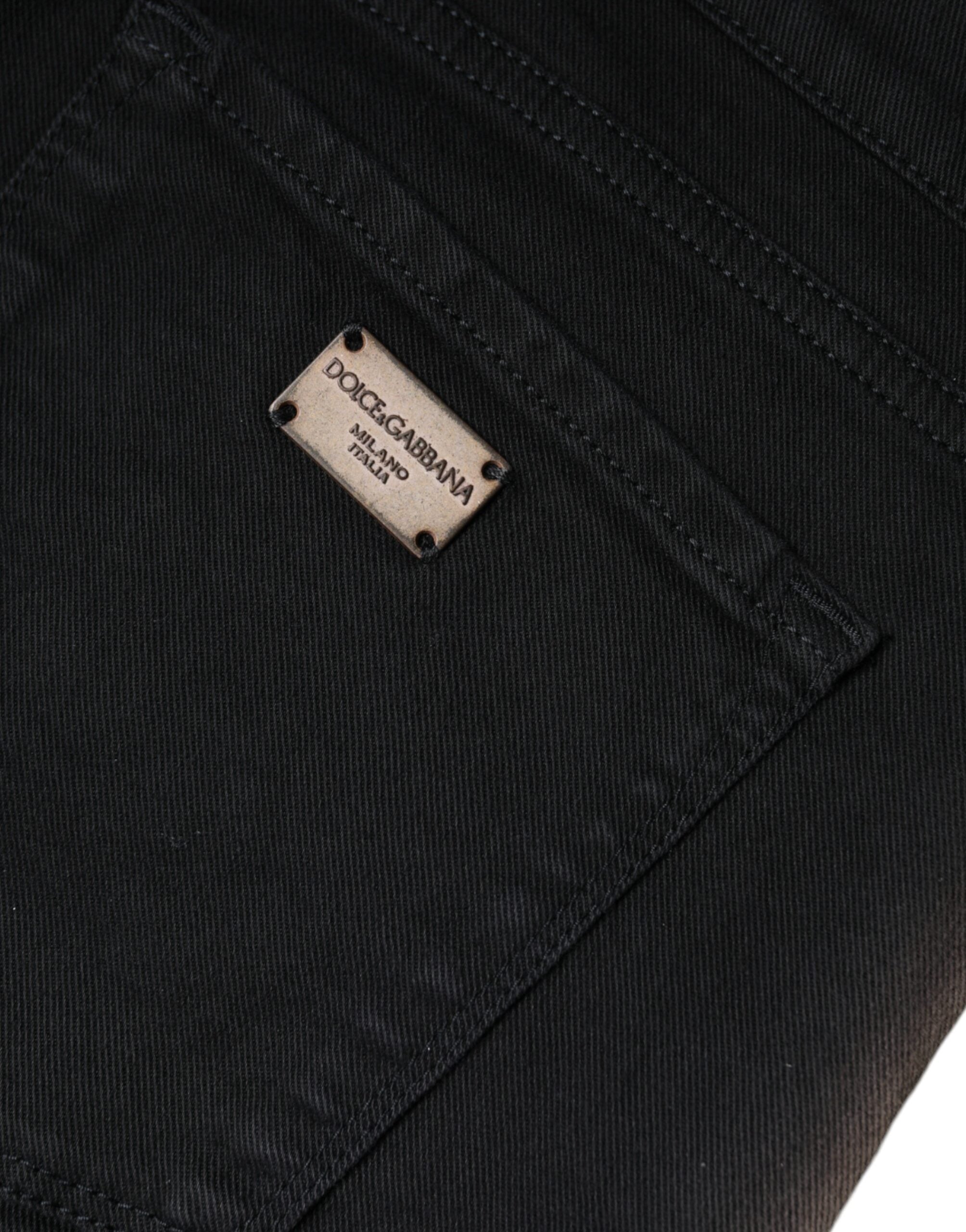 Dolce &amp; Gabbana Black Cotton Stretch Skinny Denim Jeans