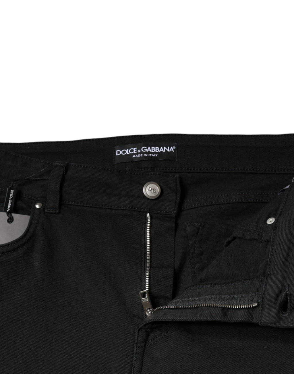 Dolce &amp; Gabbana Black Cotton Stretch Skinny Denim Jeans