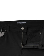 Dolce &amp; Gabbana Black Cotton Stretch Skinny Denim Jeans