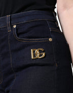 Dolce &amp; Gabbana Black Cotton Blend Skinny Denim Jeans