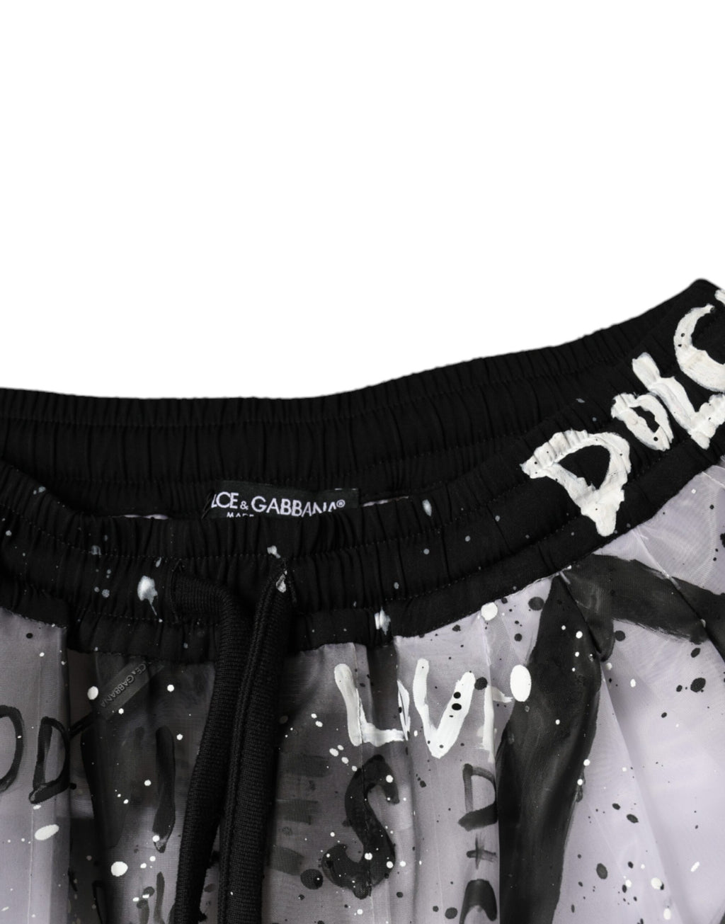 Dolce &amp; Gabbana White See Through Logo Cropped Cargo Pants
